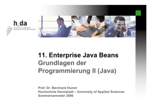 11. Enterprise Java Beans Grundlagen der Programmierung II (Java)