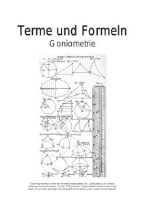 Terme und Formeln: Goniometrie