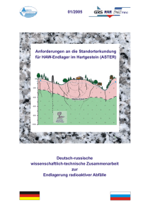 Anforderungen an die Standorterkundung für HAW