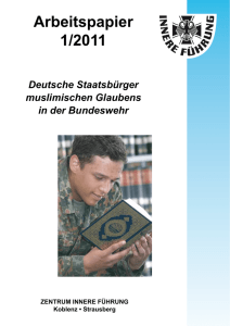 Arbeitspapier 1/2011 - der Katholischen Militärseelsorge