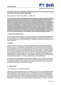 Auswirkung geringer pr&auml;nataler Chlorpyrifos