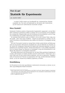 Statistik für Experimente