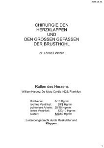 chirurgie den herzklappen und den grossen gefässen der brusthohl