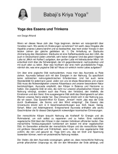 Yoga des Essens und Trinkens