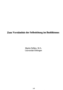 Zum Verständnis der Selbsttötung im Buddhismus
