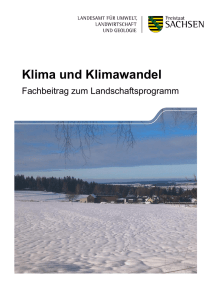 Klima und Klimawandel - Umwelt in Sachsen