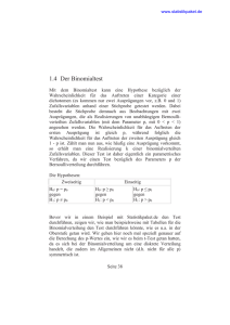 Der Binomialtest - Statistikpaket.de