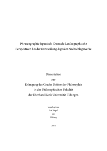 Phraseographie Japanisch–Deutsch: Lexikographische