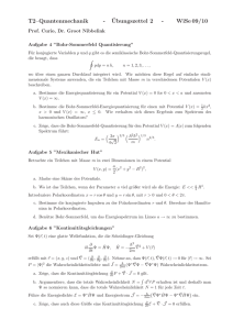 T2–Quantenmechanik -¨Ubungszettel 2