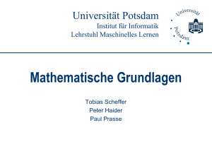Mathematische Grundlagen - Institut für Informatik