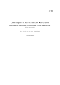 Grundlagen der Astronomie und Astrophysik