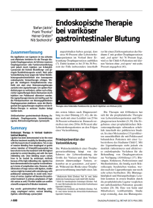 Endoskopische Therapie bei variköser gastrointestinaler Blutung