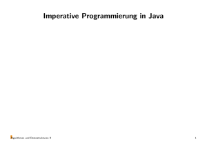 Folienset 3: Imperative Programmierung in Java
