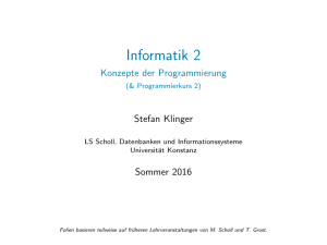 Informatik 2 - Stefan Klinger