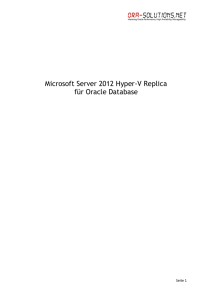 Microsoft Server 2012 Hyper-V Replica für Oracle - ora