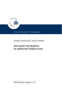 Herrschaft und Moderne im politischen Diskurs Irans (WeltTrends