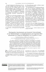 Histologische, histochemische und chemische Untersuchungen an