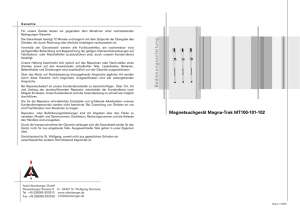 Bedienungsanleitung Magnetsuchgerät Magna-Trak MT100-101-102