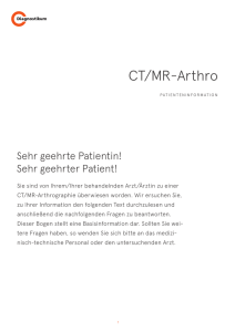 CT/MR-Arthro Patienteninformation