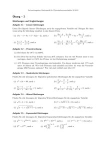 Gleichungen und Ungleichungen
