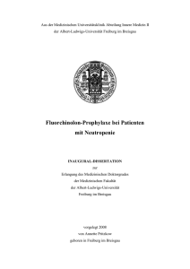Fluorchinolon-Prophylaxe bei Patienten mit Neutropenie