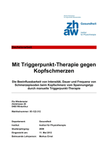 Mit Triggerpunkt-Therapie gegen Kopfschmerzen