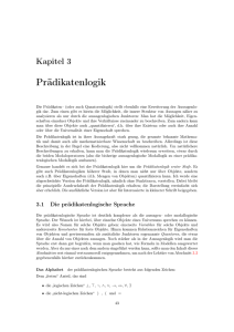 Kapitel 3 "Prädikatenlogik"