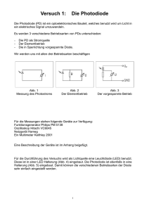 Versuch 1: Die Photodiode