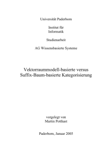 Vektorraummodell-basierte versus Suffix-Baum