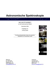 Astronomische Spektroskopie - FG