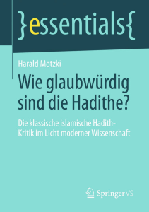 Harald Motzki – Wie glaubwürdig sind die Hadithe