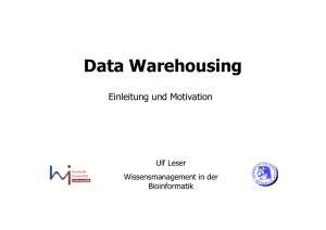 Einführung in Data Warehousing