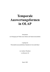 Temporale Auswertungsformen in OLAP - edoc