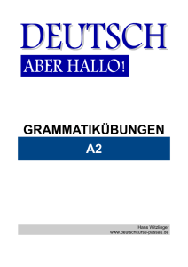 grammatikübungen a2 - VHS-Passau