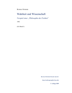 Wahrheit und Wissenschaft - Freie Verwaltung des Nachlasses von