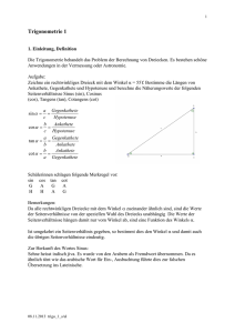 Trigonometrie 1