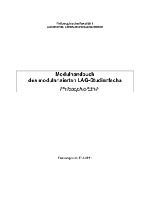 Modulhandbuch des modularisierten LAG