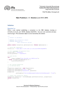 Excercises for Relational Databases 2 - IfIS