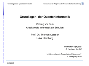 Grundlagen der Quanteninformatik