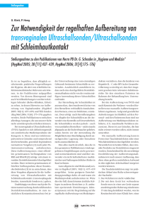 Zur Notwendigkeit der regelhaften Aufbereitung von