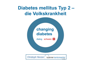 Diabetes mellitus Typ 2 – die Volkskrankheit