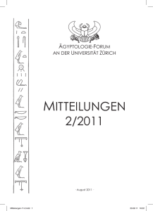 Mitteilungen 2/2011 - Ägyptologie