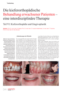 Die kieferorthopädische Behandlung erwachsener Patienten – eine