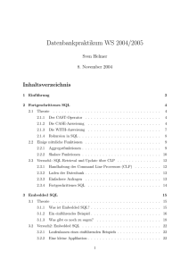 Datenbankpraktikum WS 2004/2005