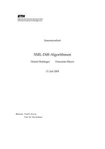 XML-Diff-Algorithmen - ETH - InfSec