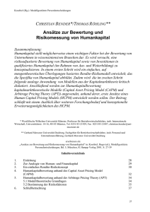 Bender, C., Röhling, T., Ansätze zur Bewertung und Risikomessung
