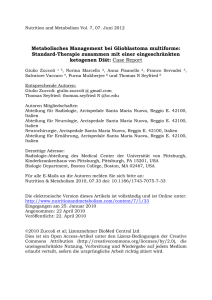 Metabolisches Management bei Glioblastoma