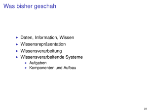 Grundlagen der Wissensverarbeitung