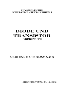 Diode und Transistor