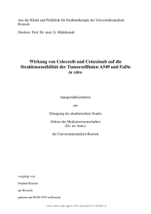 Wirkung von Celecoxib und Cetuximab auf die